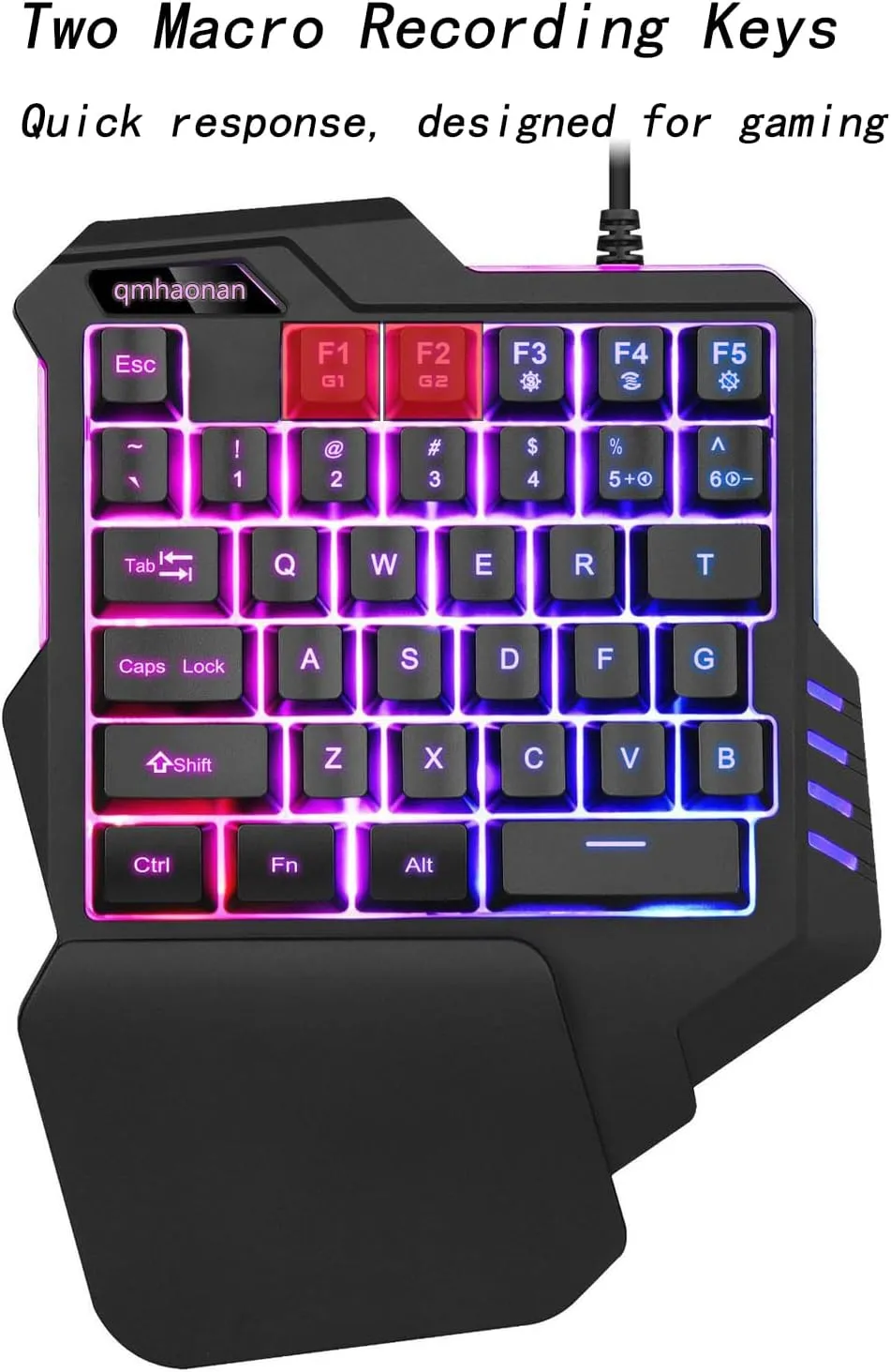 🎮 One-Handed RGB Gaming Keyboard 🎮