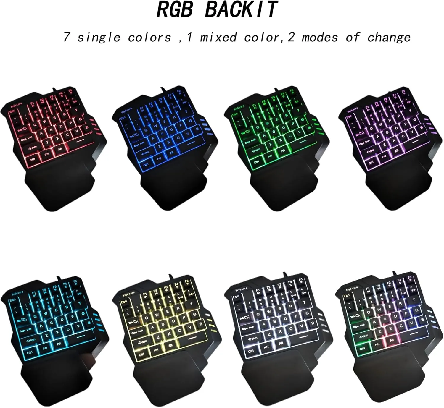 🎮 One-Handed RGB Gaming Keyboard 🎮