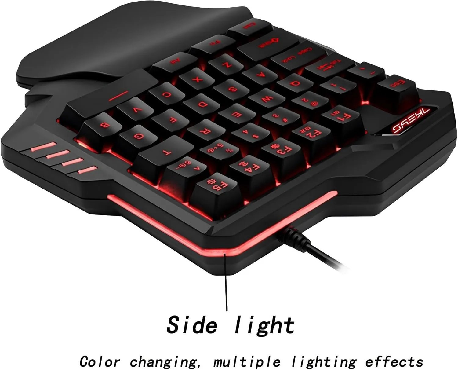 🎮 One-Handed RGB Gaming Keyboard 🎮