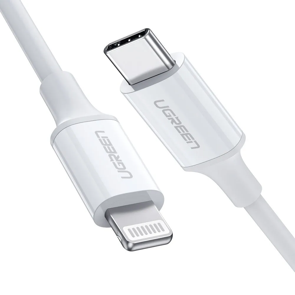 10493 Type-C to MFI iPhone M/M Cable | Rubber Shell | 1M | White