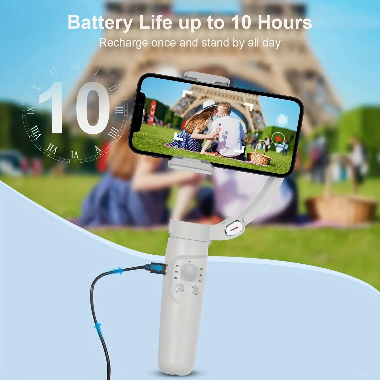 1pc 3-Axis Handheld Stabilizer - Perfect for Sports and Rotational Shooting