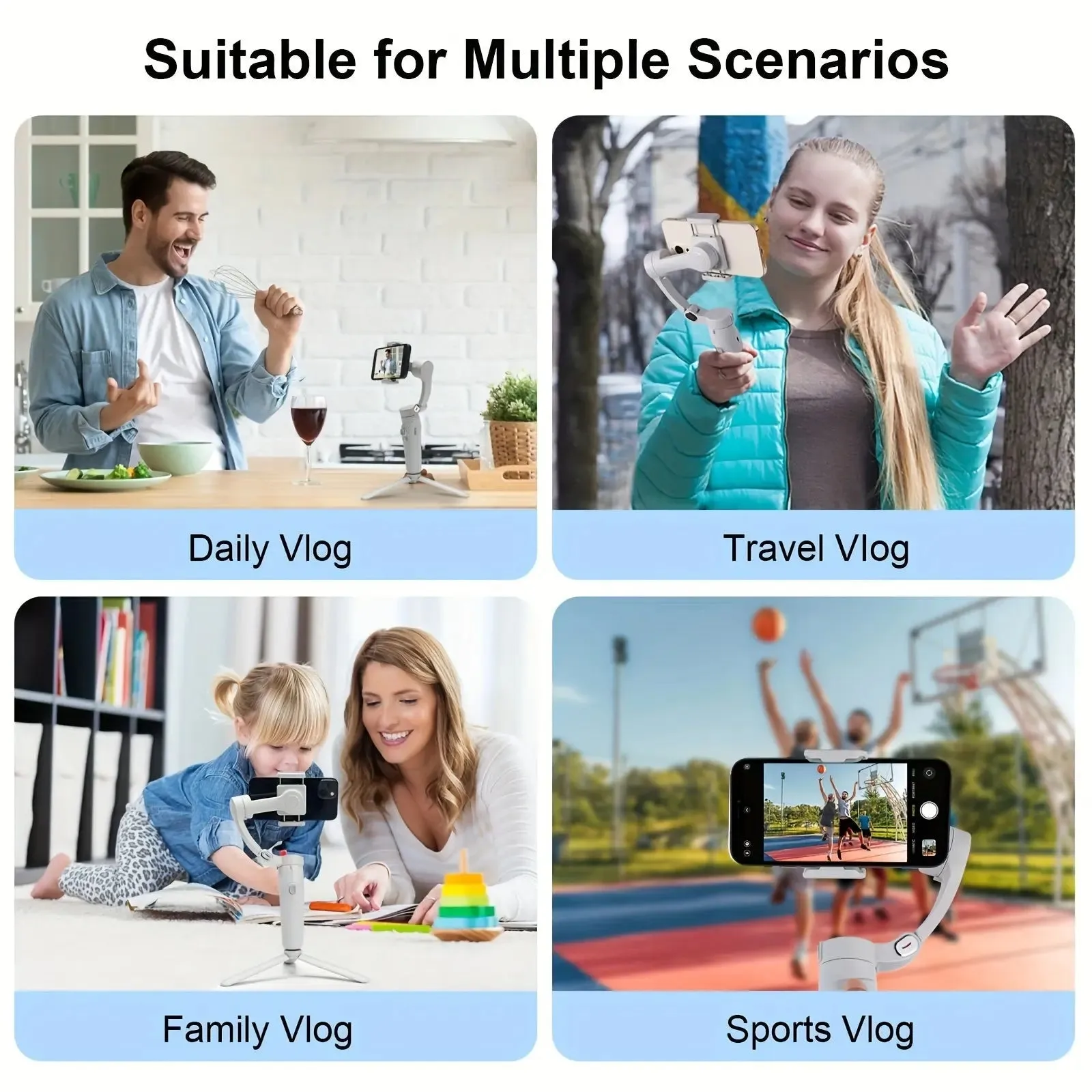1pc 3-Axis Handheld Stabilizer - Perfect for Sports and Rotational Shooting