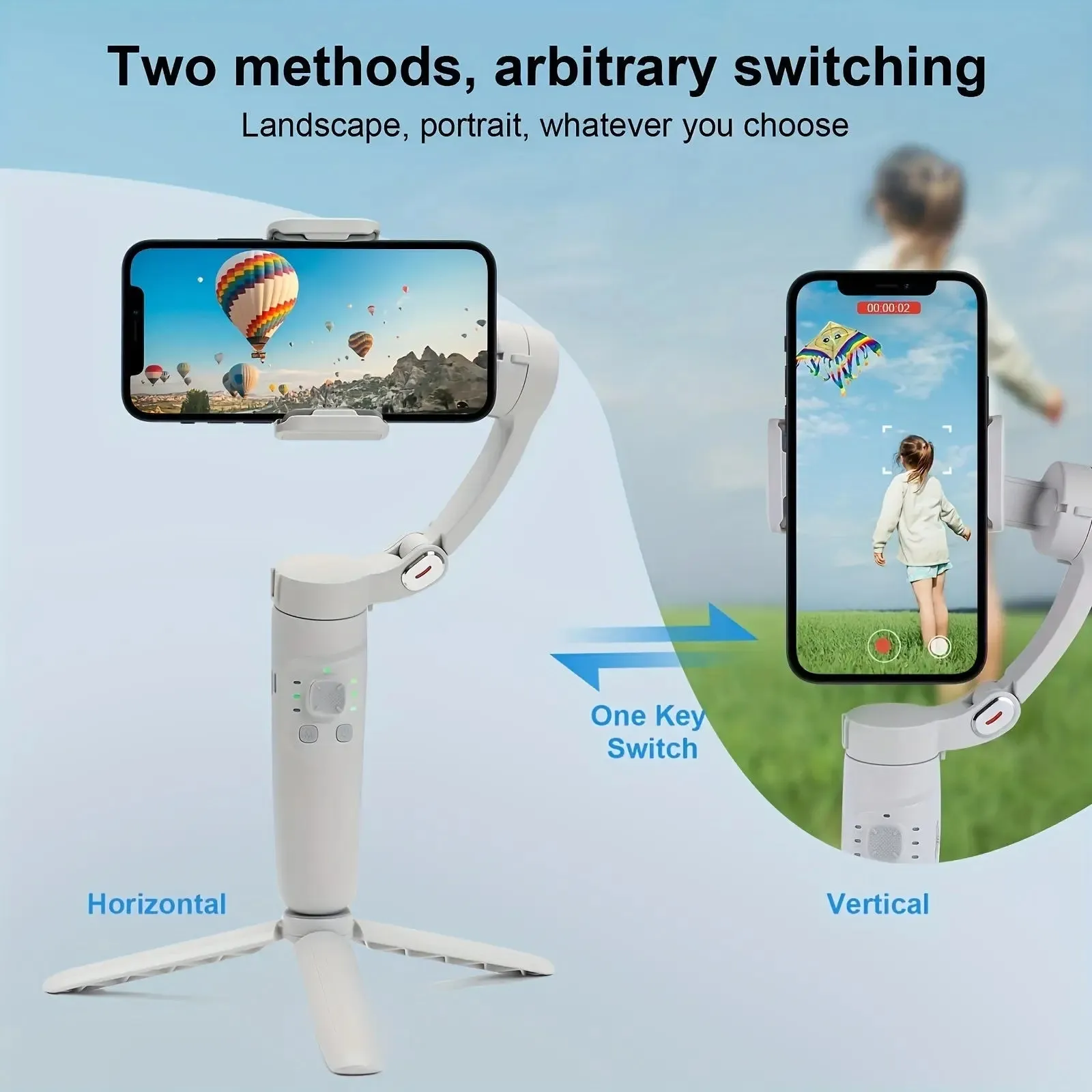 1pc 3-Axis Handheld Stabilizer - Perfect for Sports and Rotational Shooting
