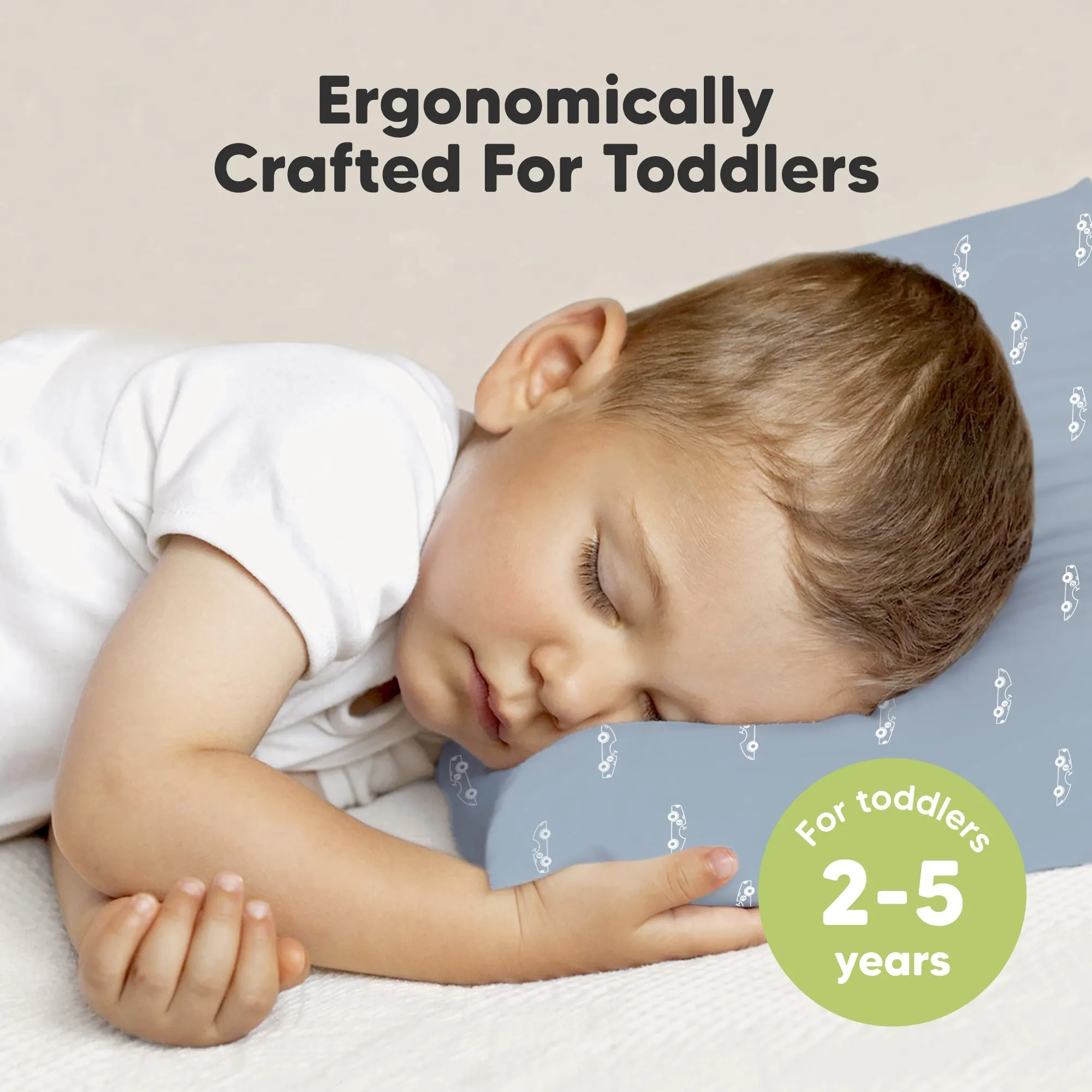 2-Pack Toddler Pillows (Roadsters)