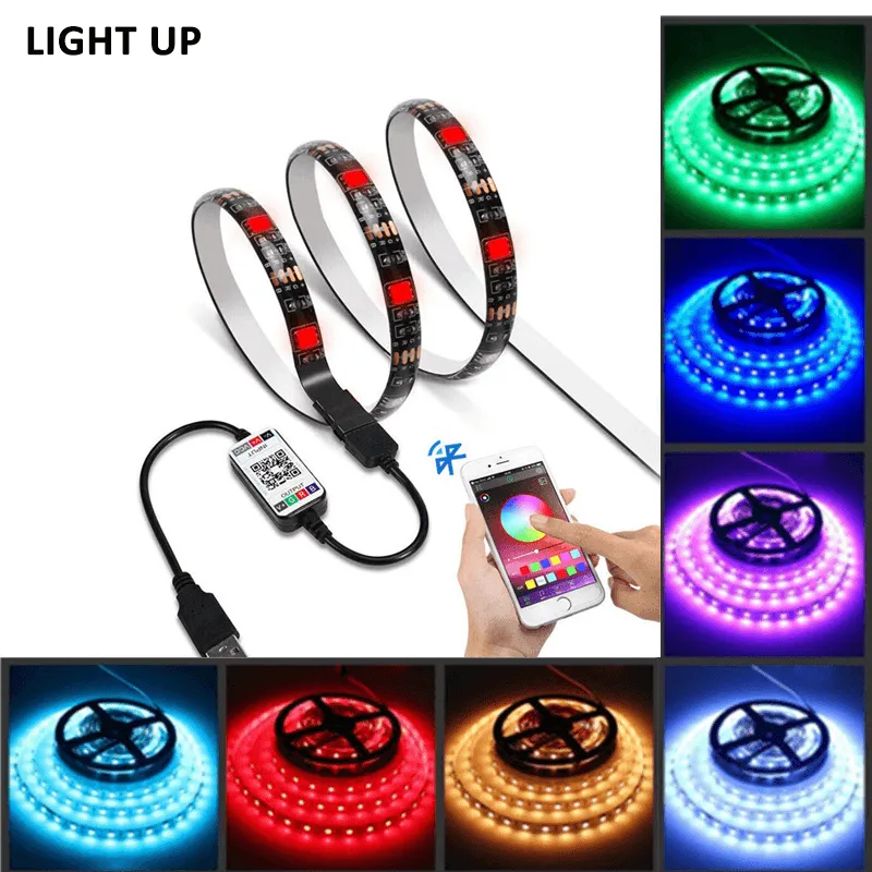 3M RGB LED Strip Lights | IP65 Waterproof | 5050 SMD 300 LEDs | 12V USB Bluetooth