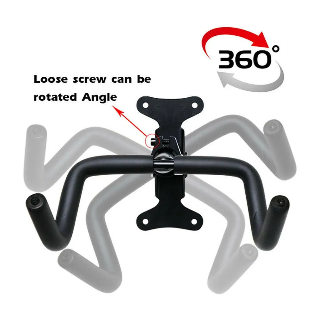 Bicycle Wall Hanger Mountain Bike Wall Double Hook Hangings Rack Folding Telescopic Bicycle Display Stand Foldable Bike Wall Hook Storage Hanger