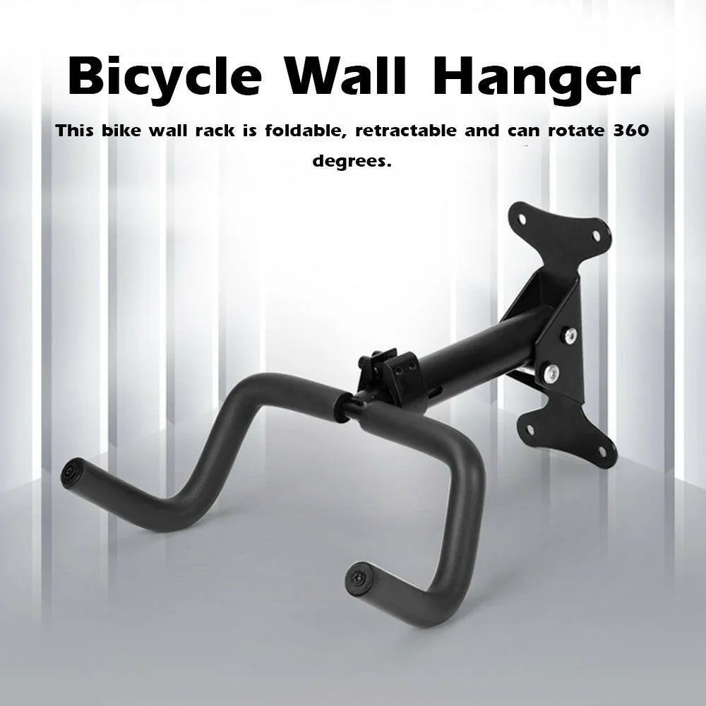 Bicycle Wall Hanger Mountain Bike Wall Double Hook Hangings Rack Folding Telescopic Bicycle Display Stand Foldable Bike Wall Hook Storage Hanger