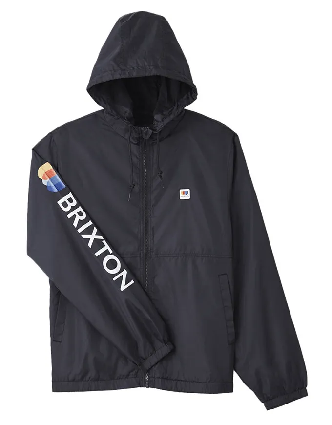 Brixton Claxton Alton Zip Hood Jacket | Black/White