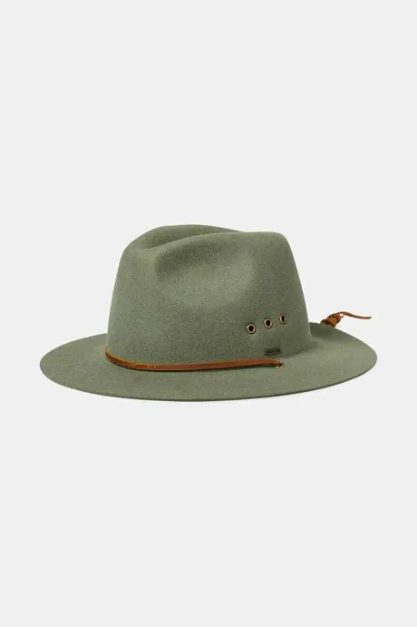 Brixton Wesley Weather Guard Packable Fedora - Light Moss