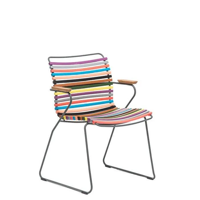 Click Outdoor Dining Chair with Armrests - Lots of Colours to Suit