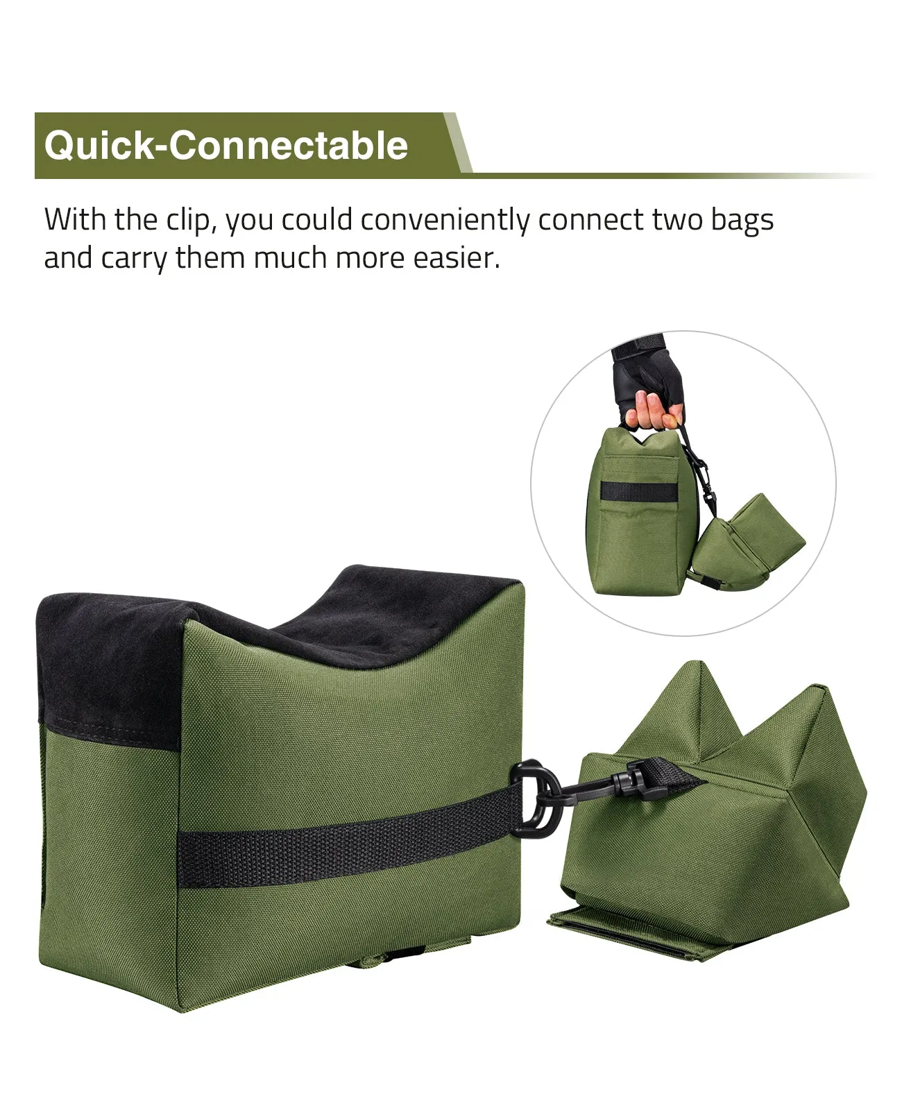 CVLIFE Shooting Rest Bags for Rifles 900D Shooting Bench Rest