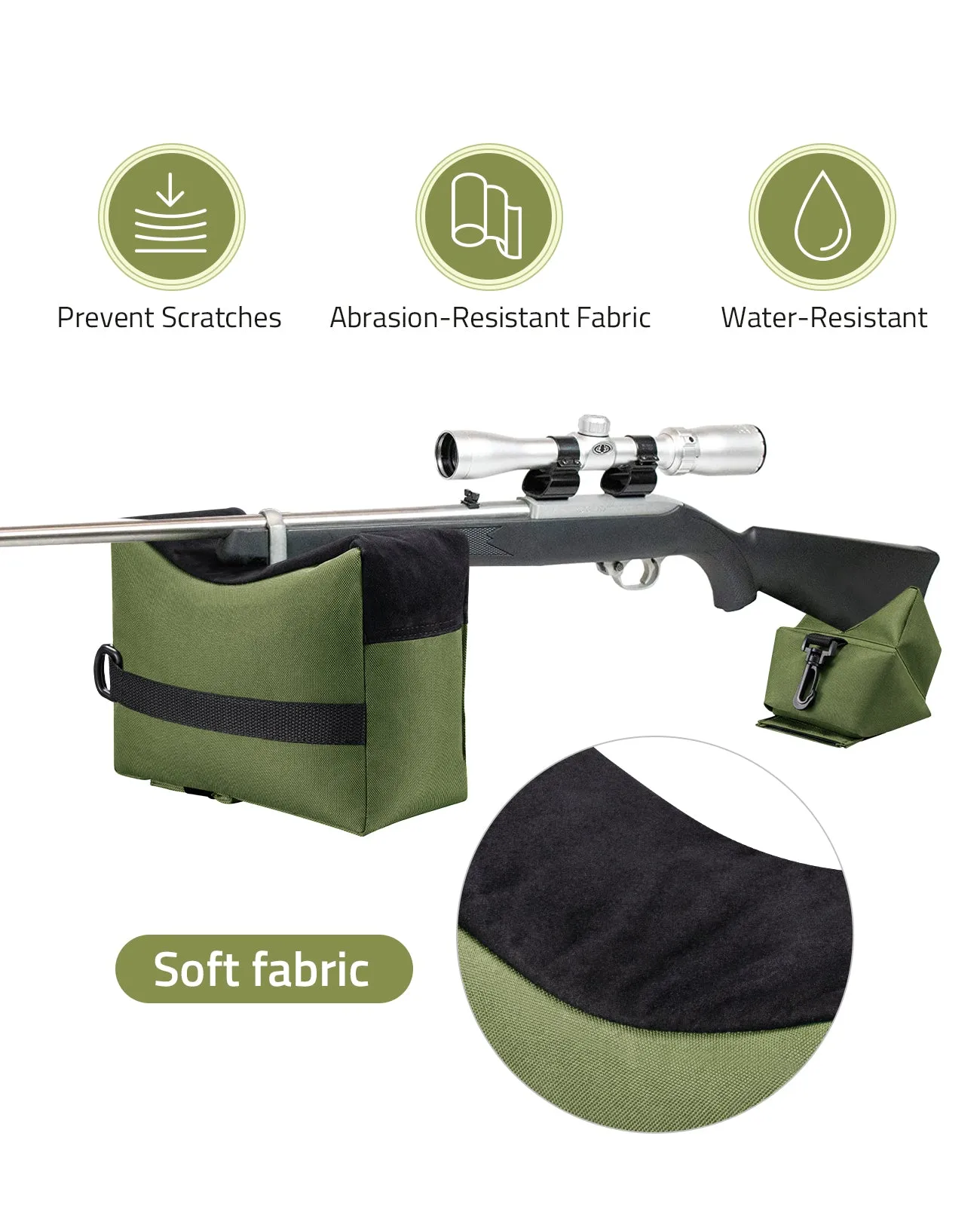 CVLIFE Shooting Rest Bags for Rifles 900D Shooting Bench Rest