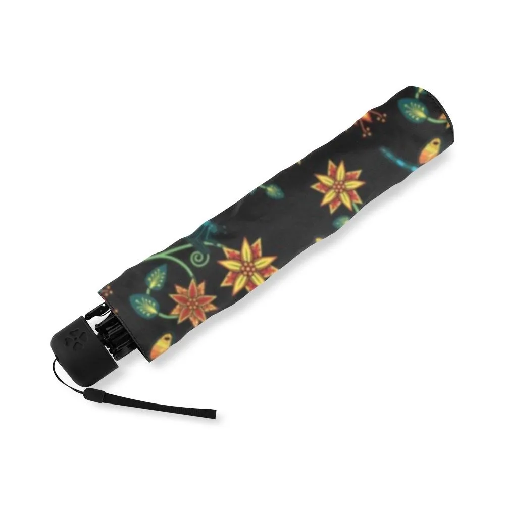 Dragon Lily Noir Foldable Umbrella