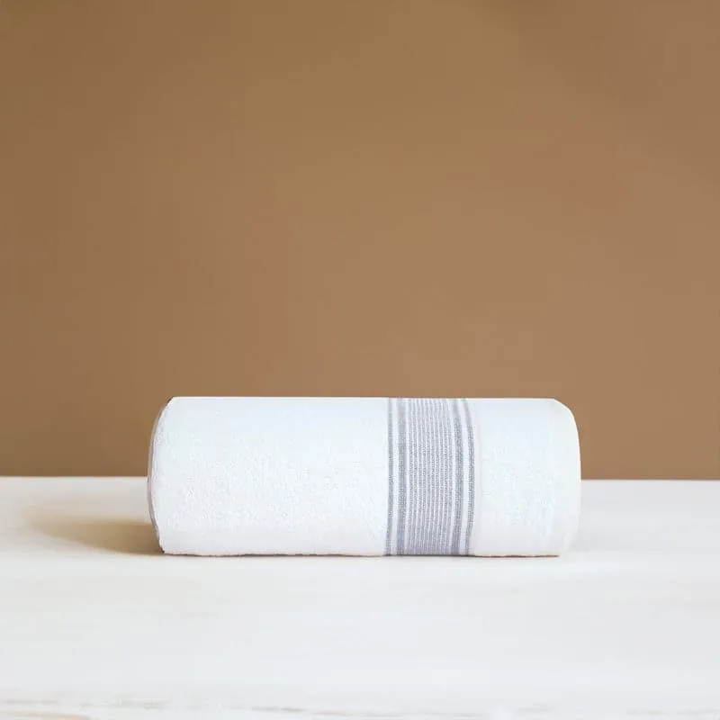 Micro Cotton LuxeDry Comfort Bath Towel - White & Black