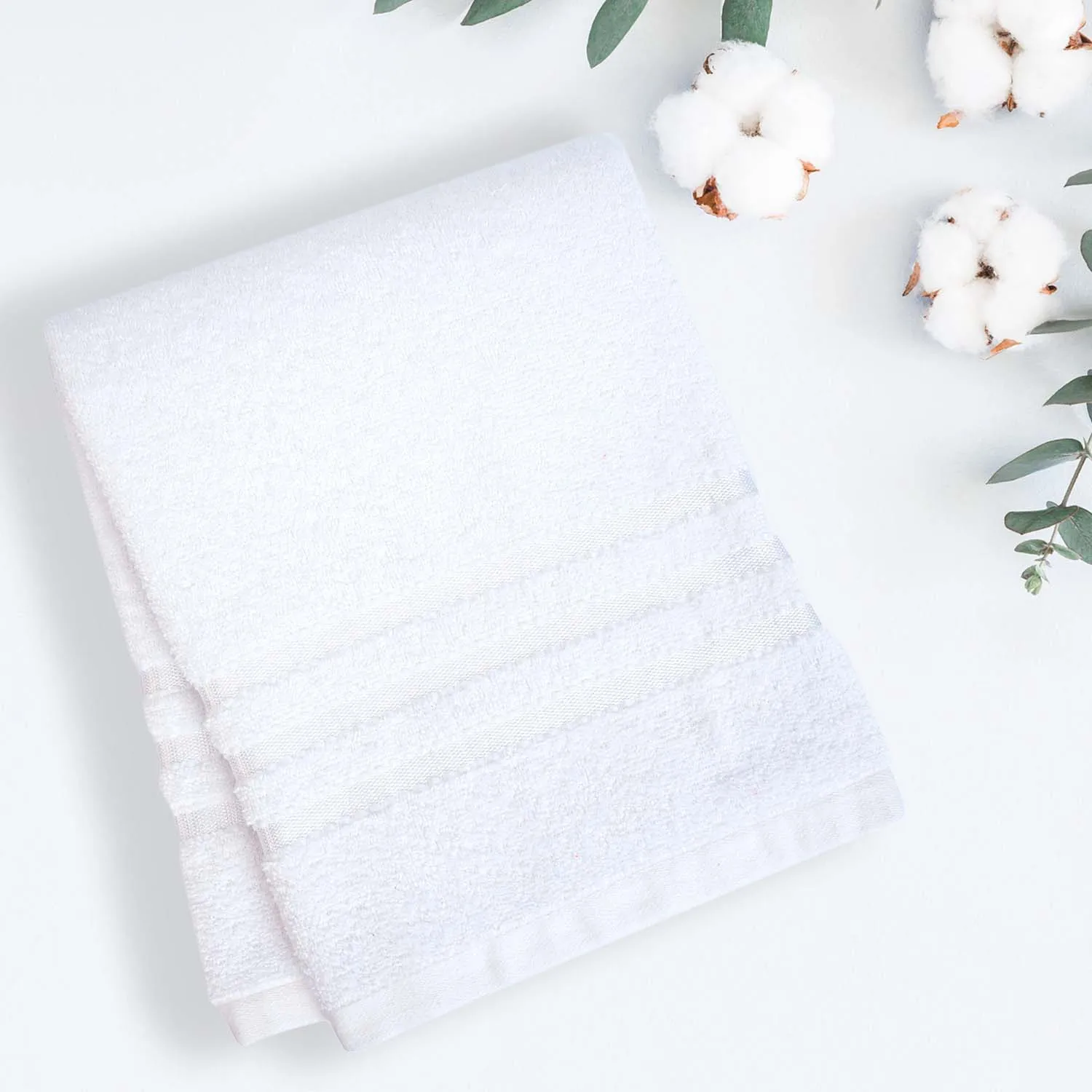 Micro Cotton LuxeDry Comfort Solid Bath Towel - White