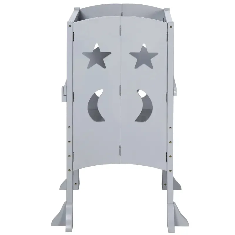 Qaba Kids Toddler Tower - Grey