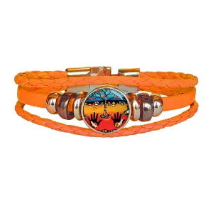"Remember" Leatherette Bracelet design by Native Artist, John Rombough