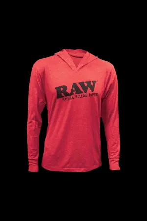 RAW Heather Red Lightweight Hoodie