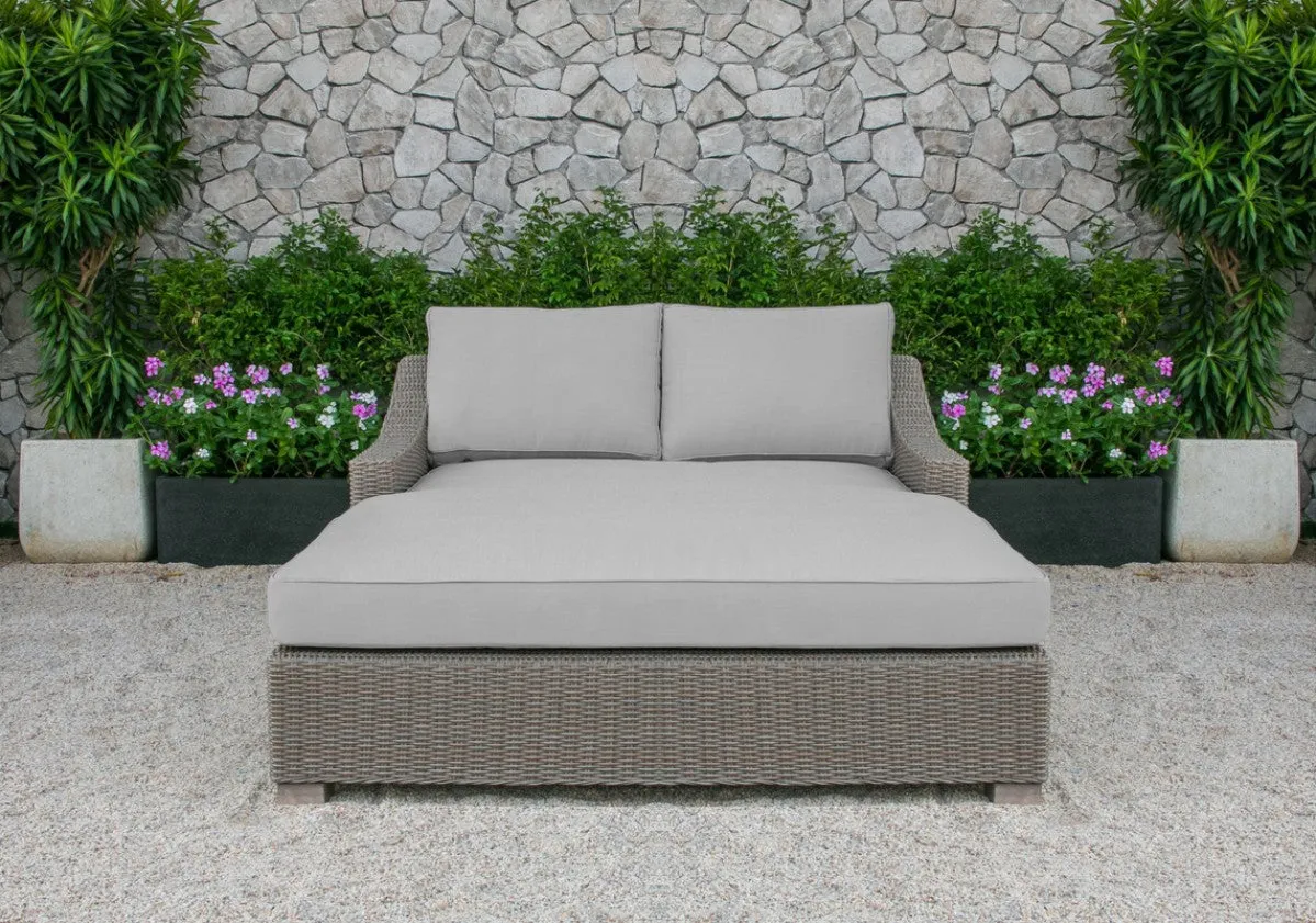 Renava Pismo Outdoor Beige Wicker Sunbed