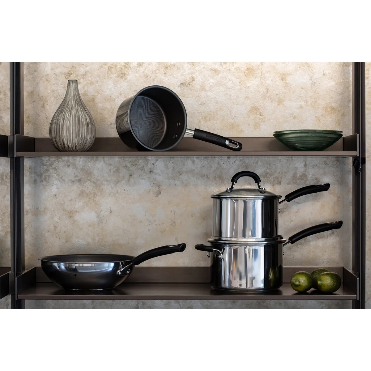 Total Stainless Steel Non-Stick Shallow Casserole & Lid - 2.8L